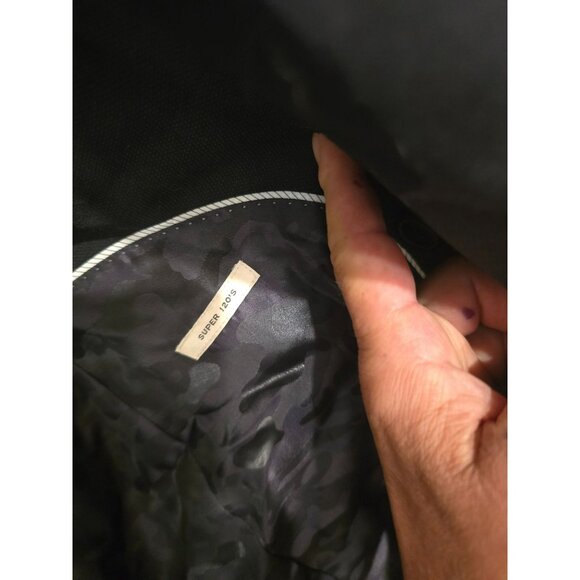 Joseph Abboud Black Suit Jacket Blazer Slim Fit Super 120s Wool Men's - Picture 9 of 9